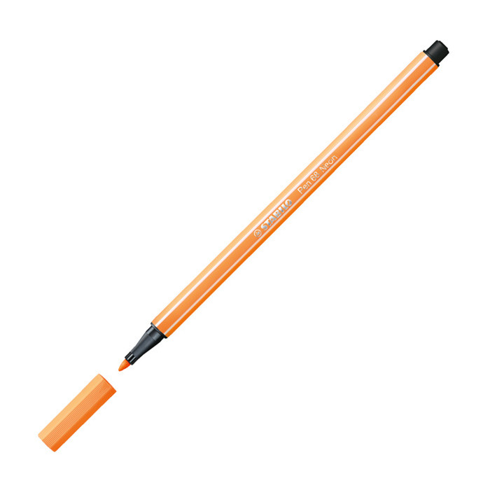 marcadores fibra stabilo 68 naranja fluo 054