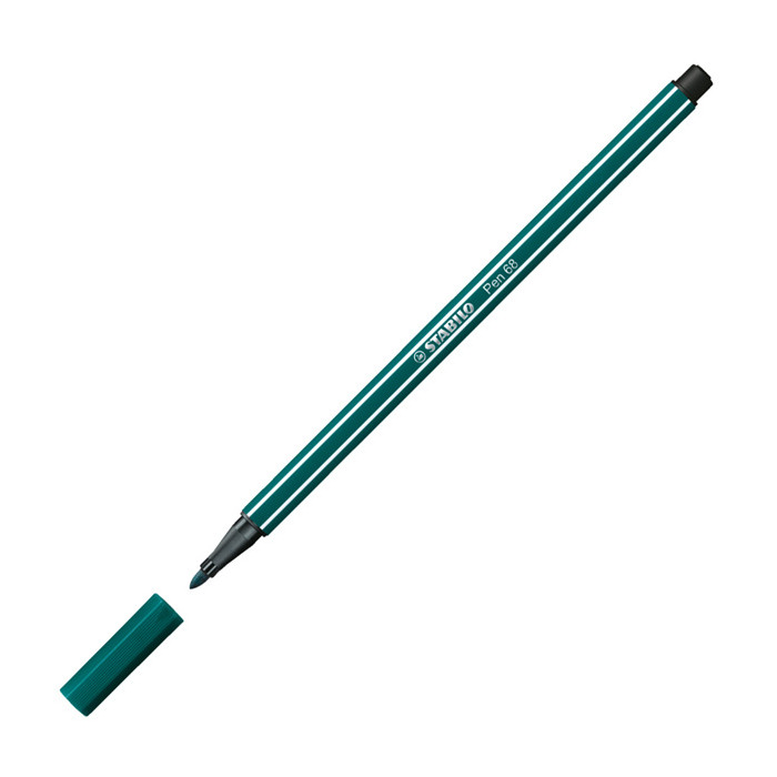 marcadores fibra stabilo 68 azul verdoso 53