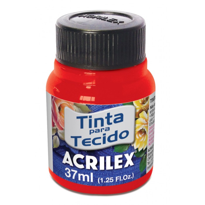 pintura para tela acrilex fluo 103 rojo x37ml.