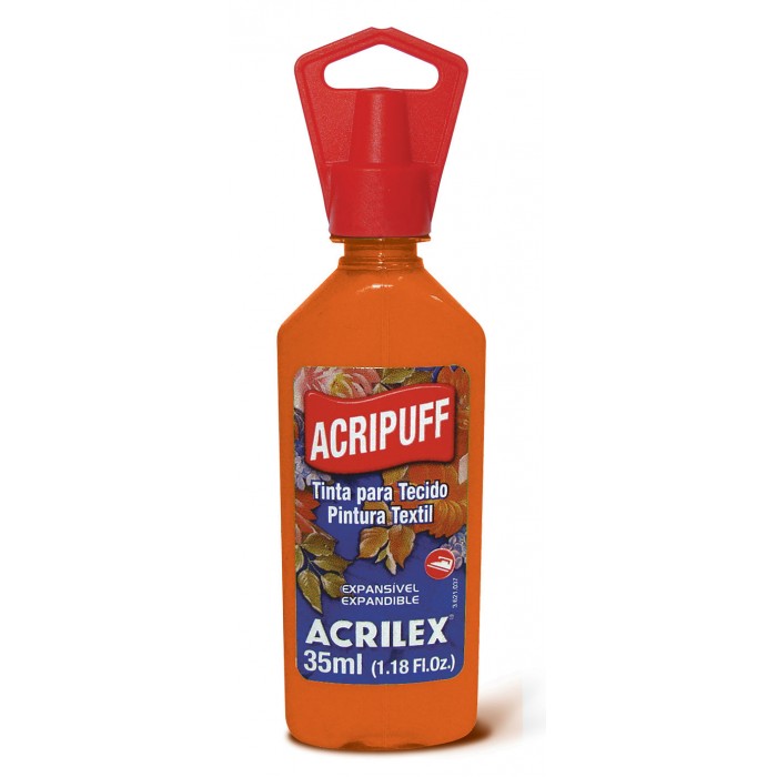 pintura dimensional acrilex acripuff 517 naranja x3