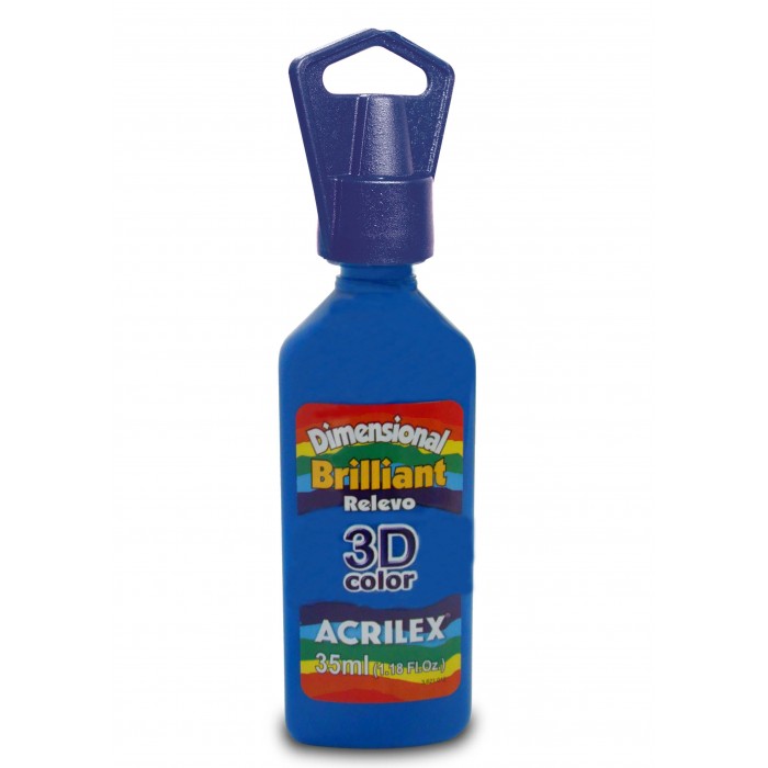 pintura dimensional acrilex brilliant 501 azulx35ml