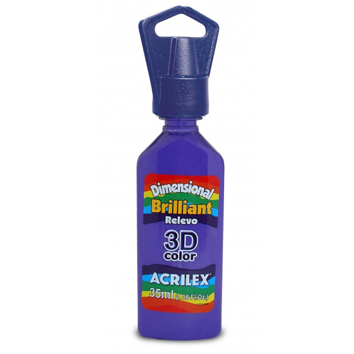 pintura dimensional acrilex brilliant 540 violeta cobalto