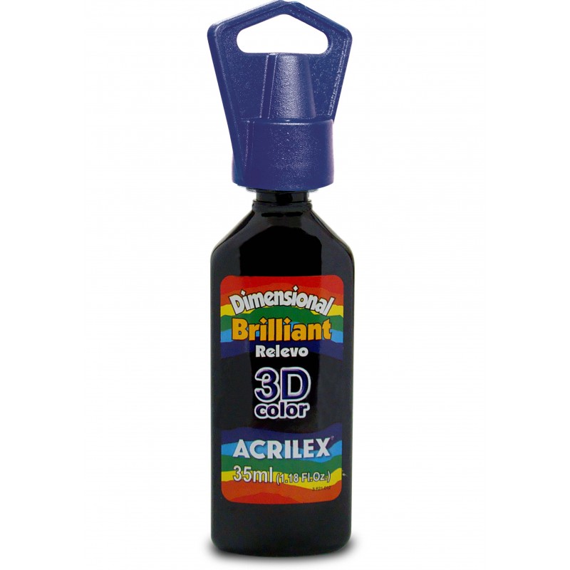 Pintura dimensional acrilex brilliant 520 negrox35m Pintura dimensional acrilex brilliant 520 negrox35m
