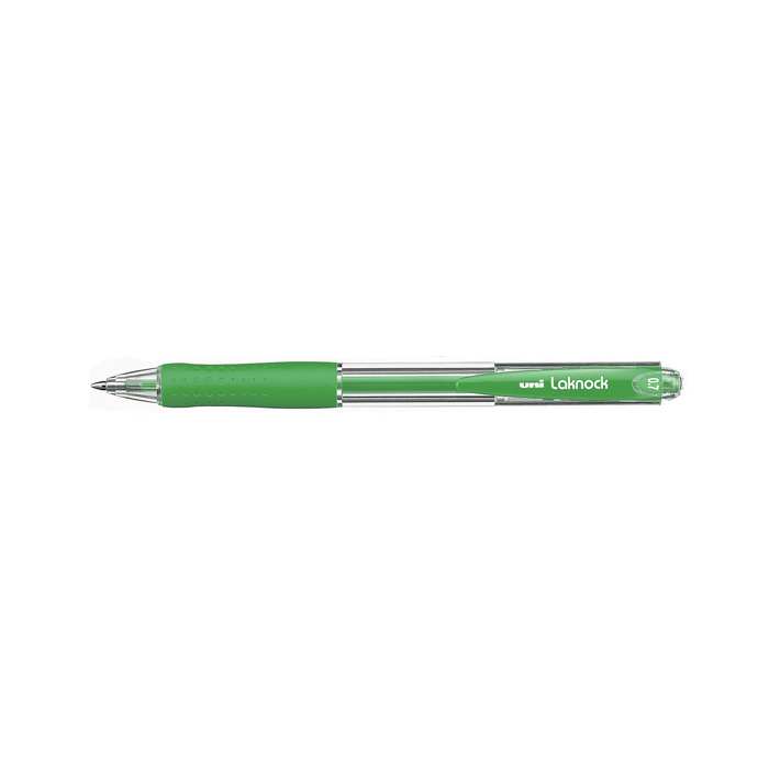 boligrafo uni laknock retractil verde 0.7