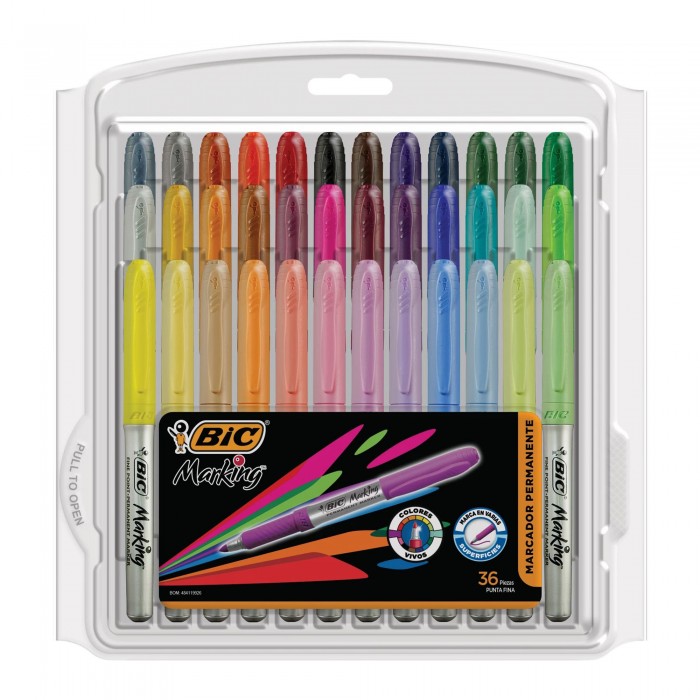 Marcadores fibra bic marking x36