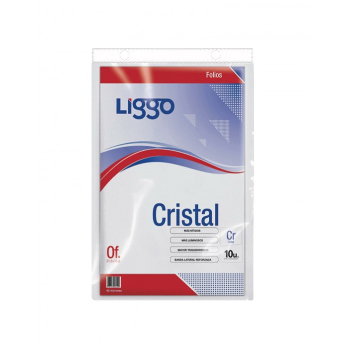 Folios liggo oficio x 10  40mic.cristal