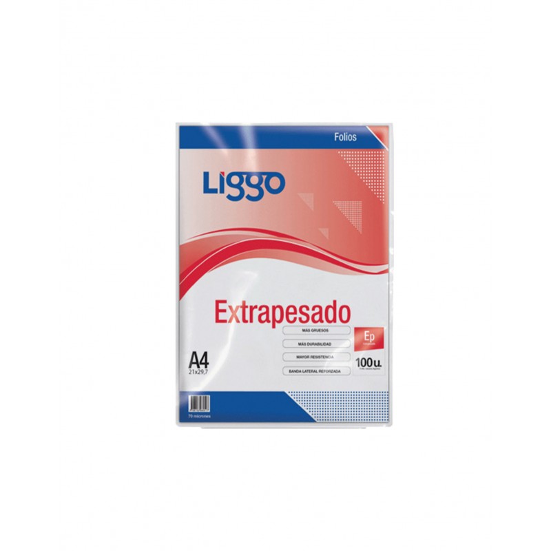 Folios liggo a4 x100 70mic.extrapesados Folios liggo a4 x100 70mic.extrapesados
