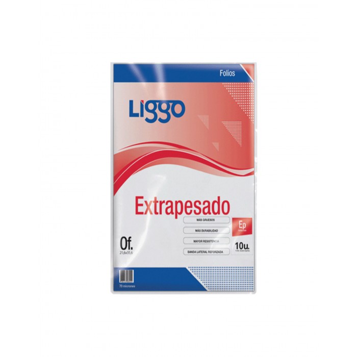 Folios liggo oficio x100 70mic.extrapesados