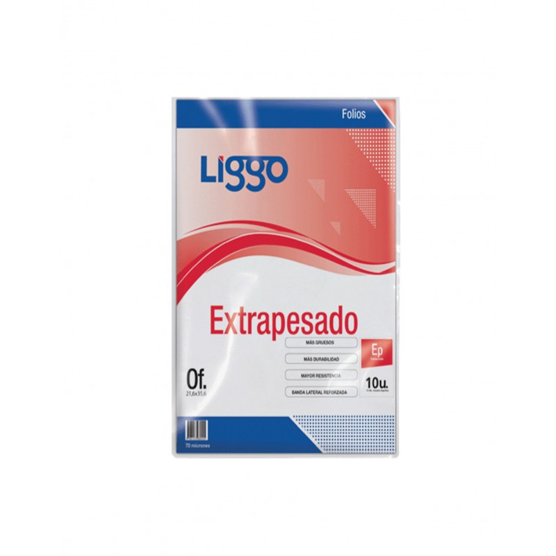 Folios liggo oficio x100 70mic.extrapesados Folios liggo oficio x100 70mic.extrapesados