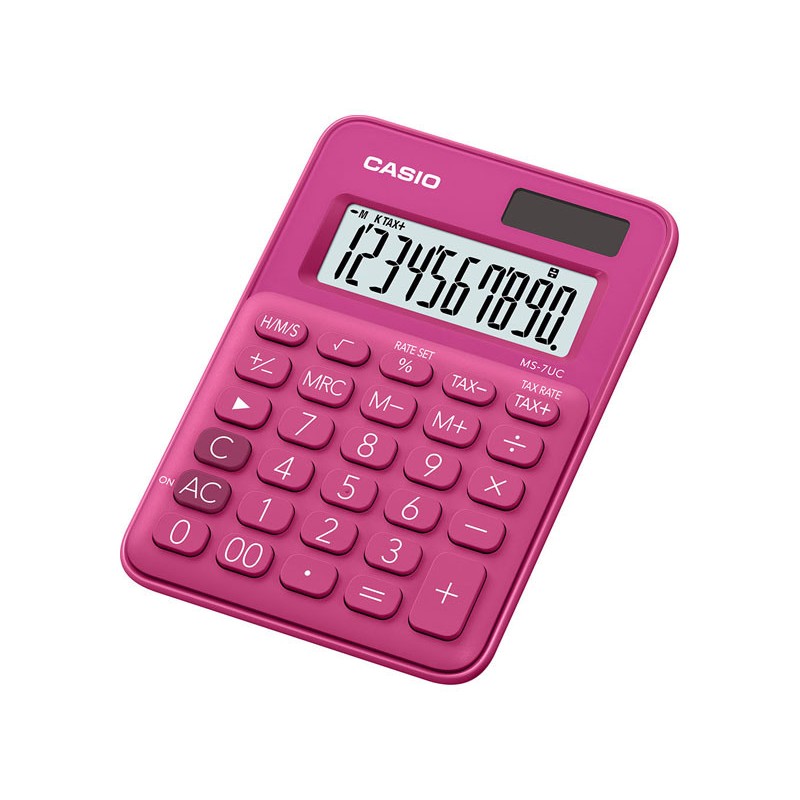 Calculadora casio de mesa ms 7-uc-rd rosa Calculadora casio de mesa ms 7-uc-rd rosa