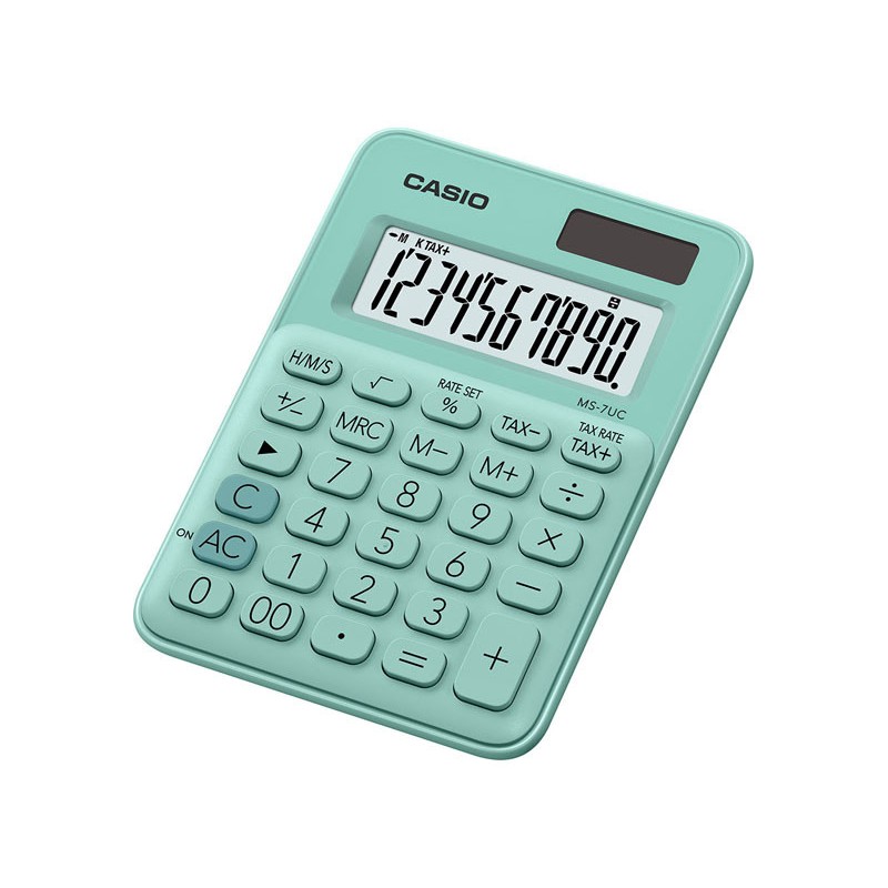 Calculadora casio de mesa ms 7-uc-gn verde Calculadora casio de mesa ms 7-uc-gn verde