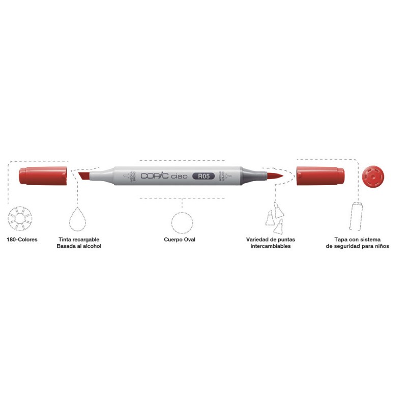 Marcadores fibra copic ciao rv21 light pink Marcadores fibra copic ciao rv21 light pink