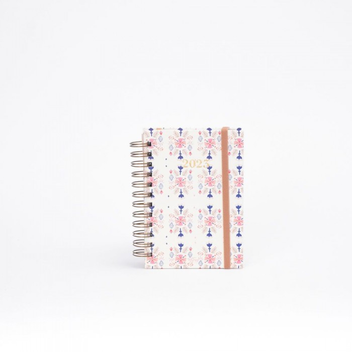 Agenda fw diaria con espiral 12x17 boho acuarela