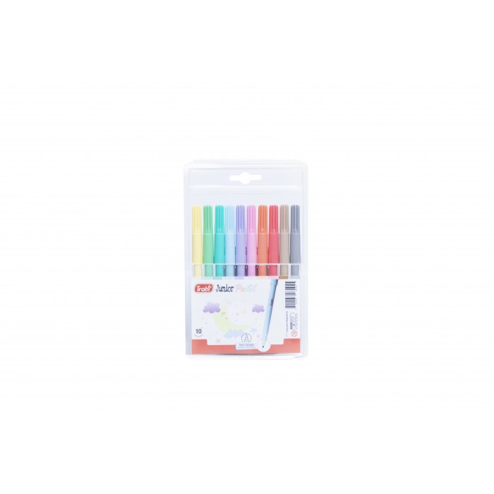 MARCADORES ESCOLAR TRABI JUNIOR x10 PASTEL