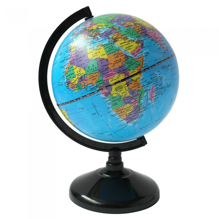GLOBO TERRAQUEO  14cm.BASE PLASTICA POLITICO