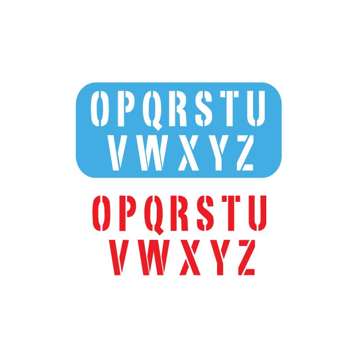 STENCIL EQ  77 LETRAS O-Z
