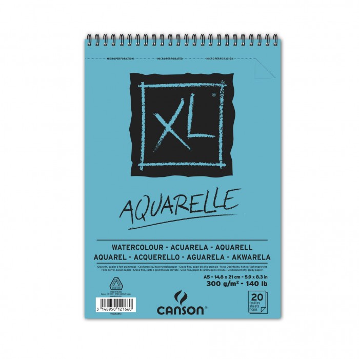 Block canson aquarelle xl a5 300g.20hjs.