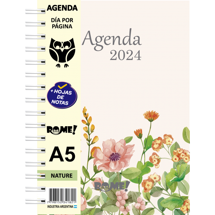 AGENDA ROME A5 CARTONE ESPIRAL DIARIA 2026