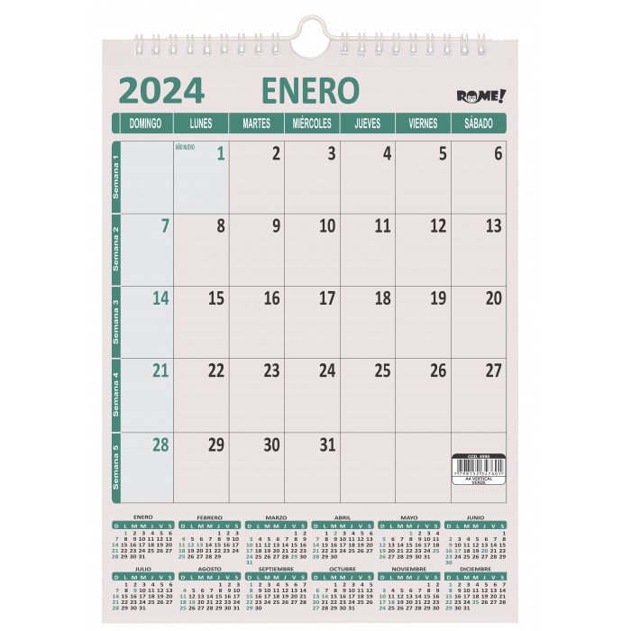 AGENDA ROME PLANIFICADOR VERDE A4 VERTICAL