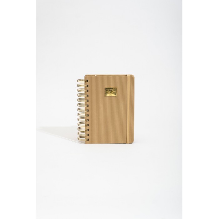 AGENDA FW DIARIA ESPIRAL 12x17 MINIMALISTA GOLD