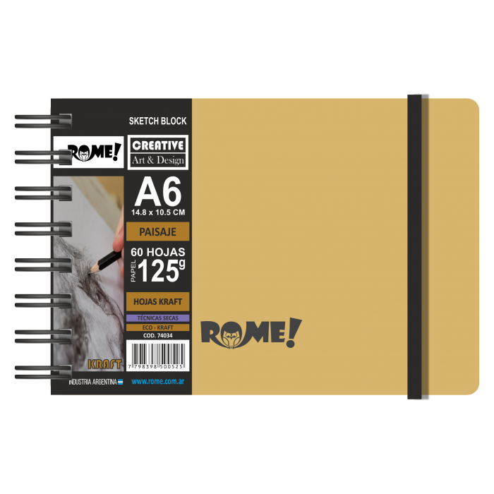 BLOC ROME A6 KRAFT 125 GRAMOS 60 HOJAS PAISAJE