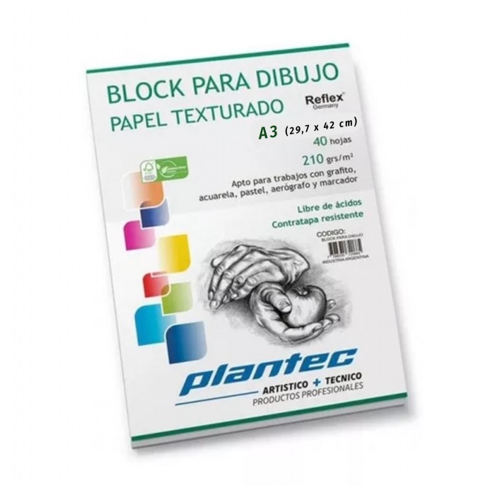 BLOCK PLANTEC A3 210grs....