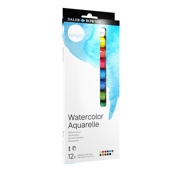 Acuarela simply set x12 pomo 12ml.daler