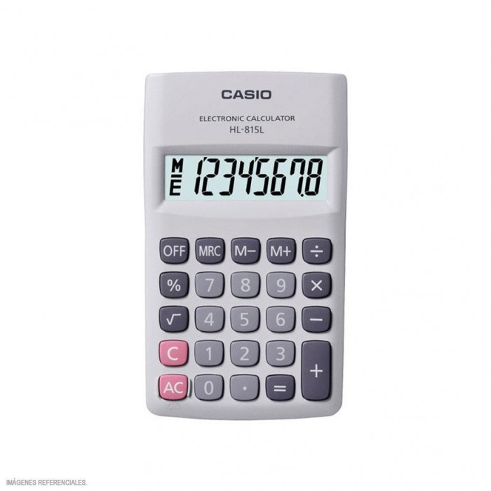 CALCULADORA CASIO DE BOLSILLO HL 815 L BLANCA