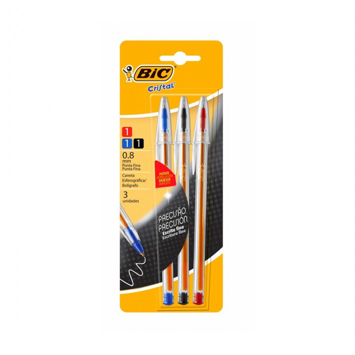 BOLIGRAFO BIC CRISTAL x 3...