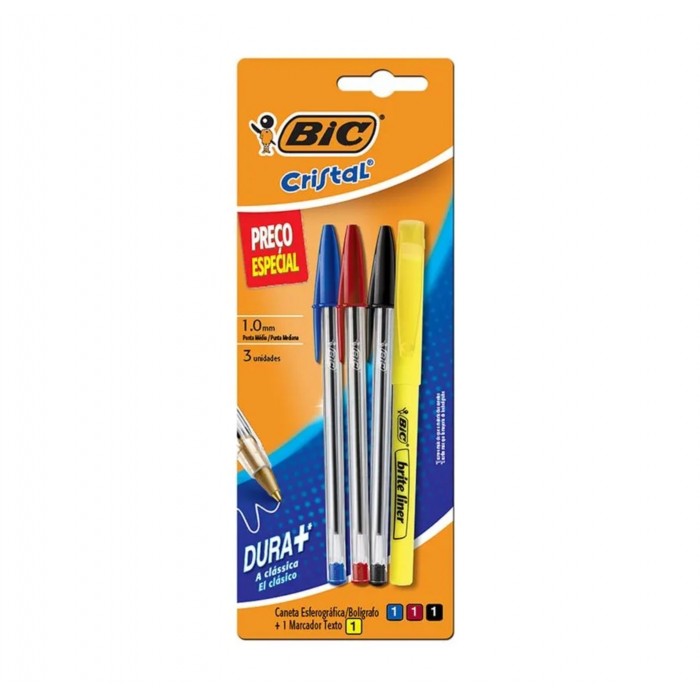 BOLIGRAFO BIC CRISTAL x3 +...