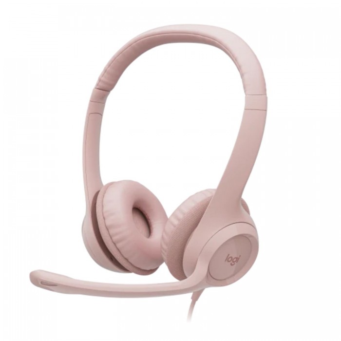 AURICULARES LOGITECH CON MICROFONO H390 ROSA