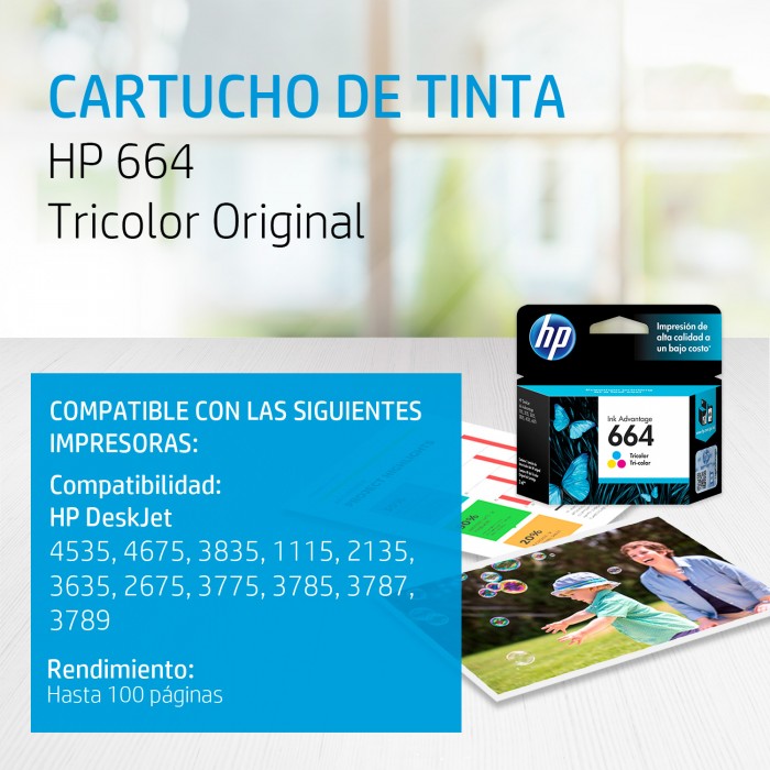 CARTUCHO HP INKJET  664...