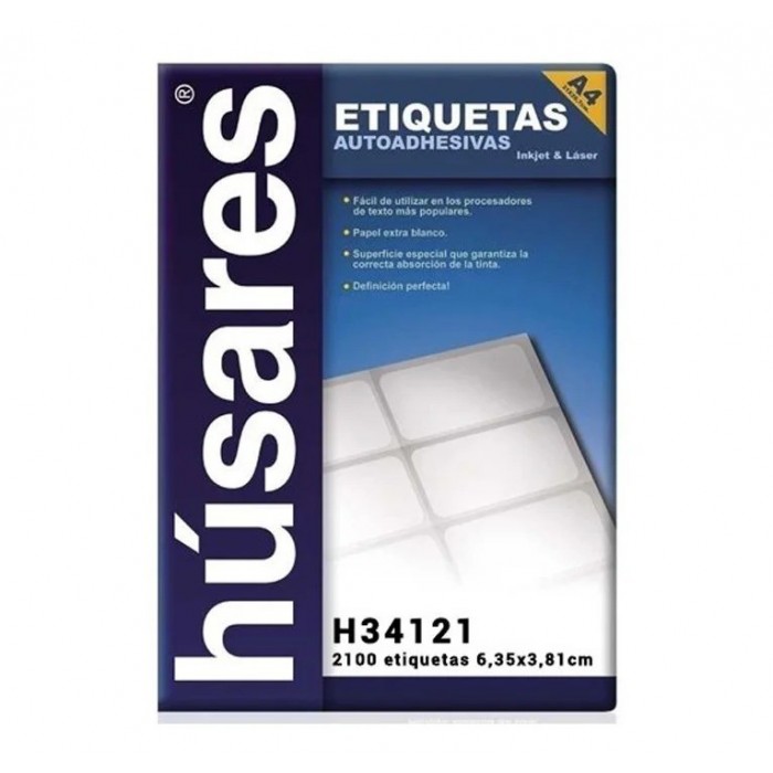 ETIQUETA HUSARES A4 H34121...