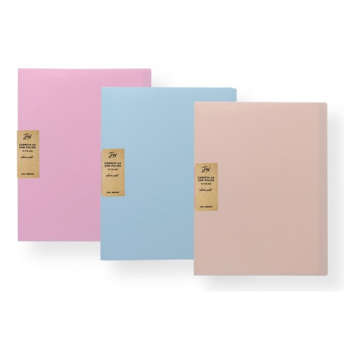 CARPETA A4 FW 10 FOLIOS PASTEL