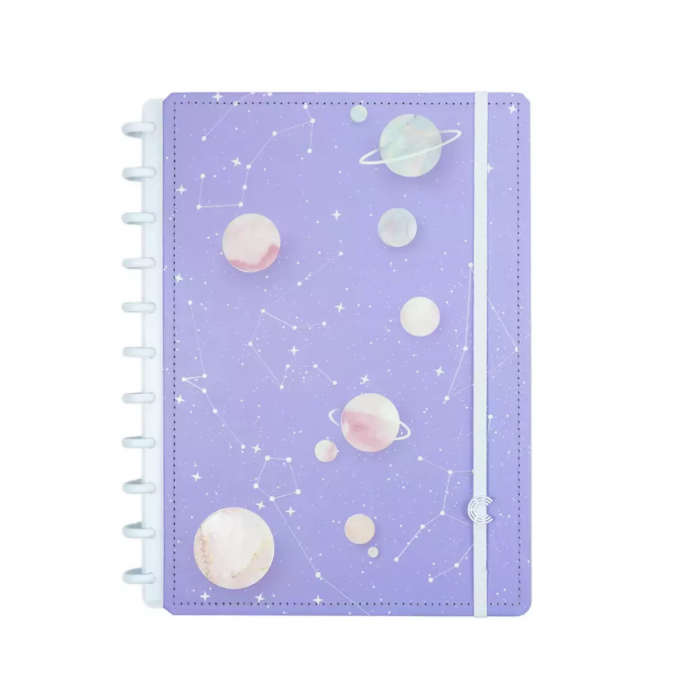 CUADERNO C.I.DISCOS A5 PURPLE GALAXY 80HOJAS