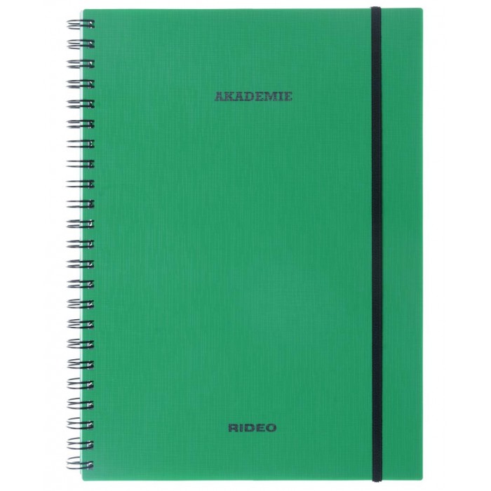 Cuaderno rideo a4 akademie  120hjs.con elastico