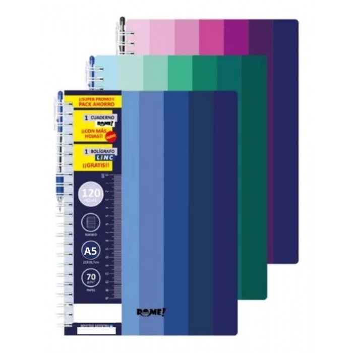 CUADERNO ROME A5 X2 +...