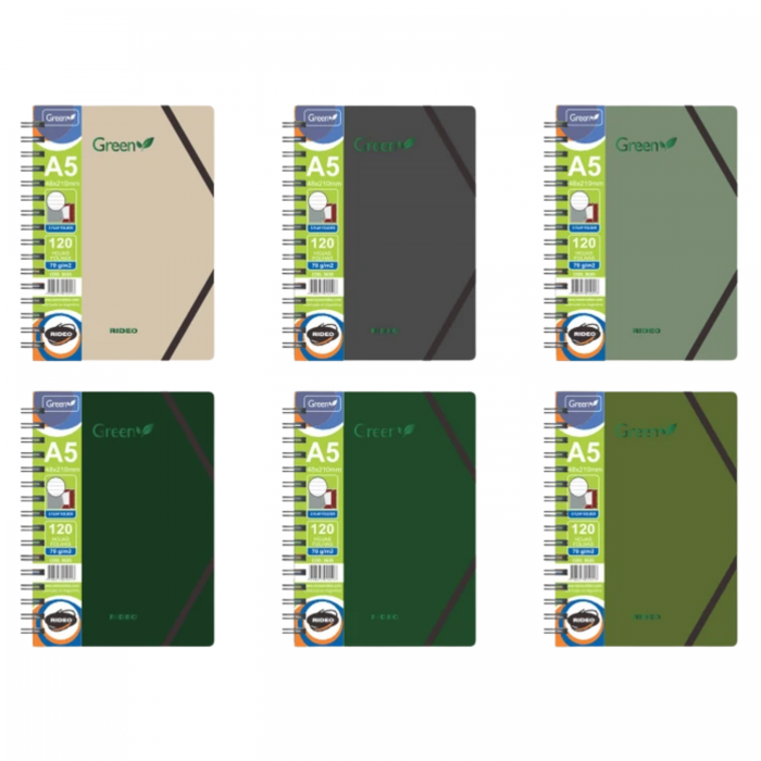CUADERNO RIDEO A5 GREEN -...