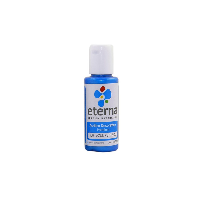 Acrilico eterna deco azul perlado x 50ml. Acrilico eterna deco azul perlado x 50ml.