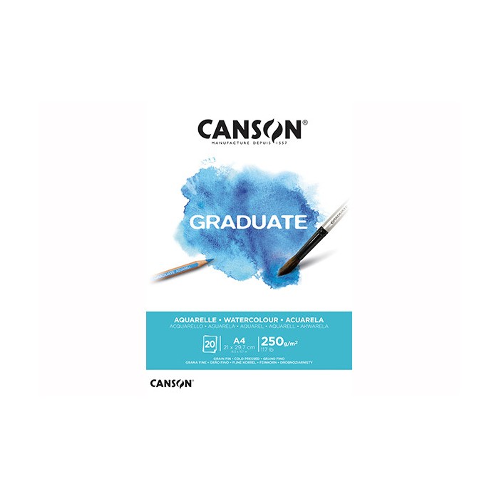 Block canson graduate a4 gf 250g.x20hjas