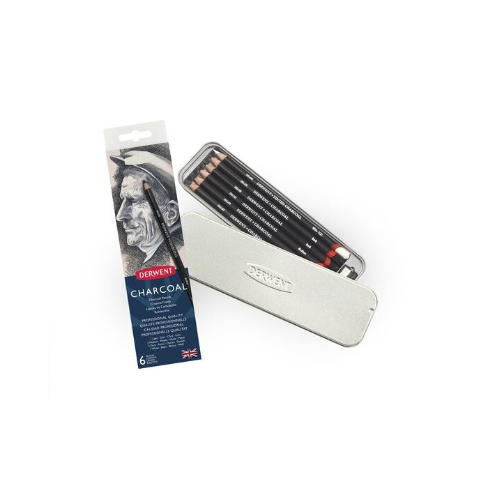 LAPIZ DERWENT CHARCOAL x6