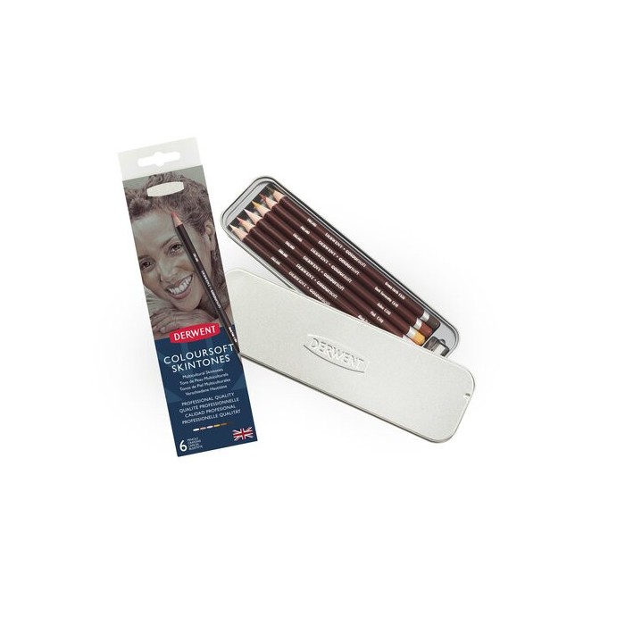 Lapiz derwent coloursoft  x6 skintones