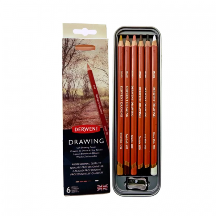 LAPIZ DERWENT DRAWING x 6 LATA