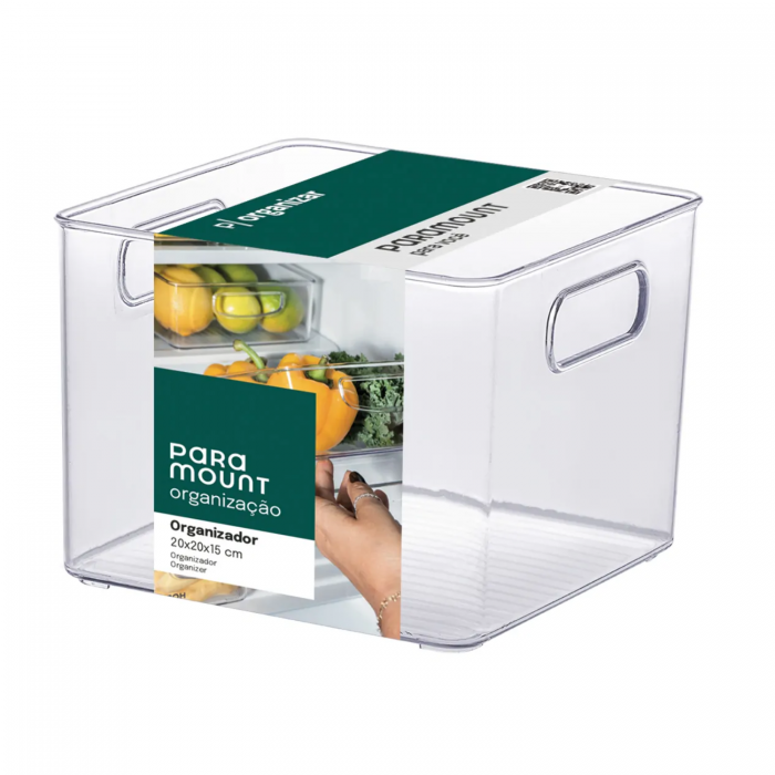 PARAMOUNT ORGANIZADOR ACRILICO CON MANIJA 20x20x15