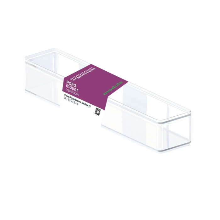 PARAMOUNT CAJA ORGANIZADOR ACRILICA CON TAPA 34x6.8x5.8