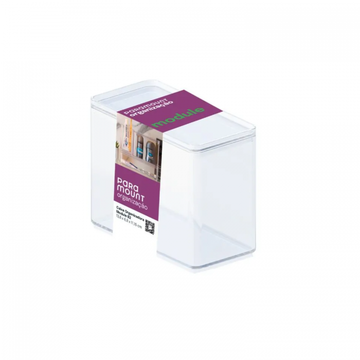 PARAMOUNT CAJA ORGANIZADOR ACRILICA CON TAPA 13.6x6.8x11.