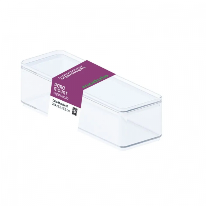 PARAMOUNT CAJA ORGANIZADOR ACRILICA CON TAPA 20.4x6.8x5.8
