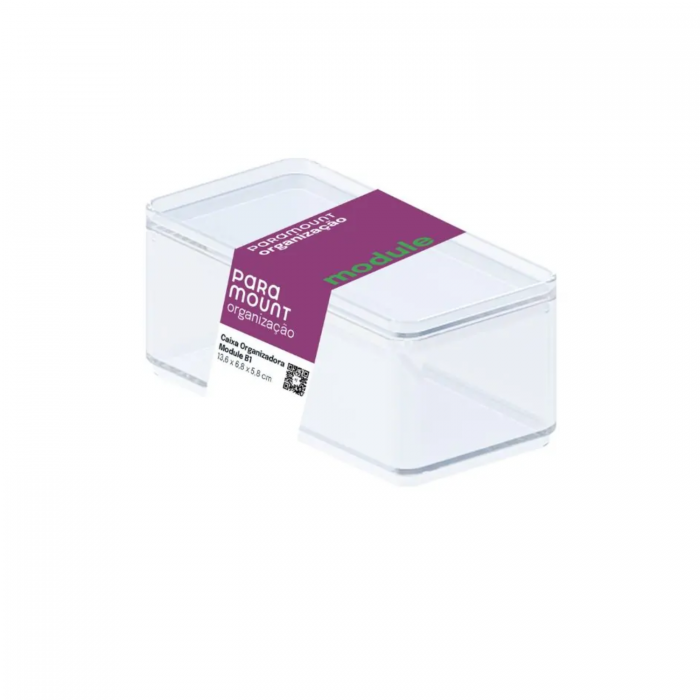 PARAMOUNT CAJA ORGANIZADOR ACRILICA CON TAPA 13.6x6.8x5.8