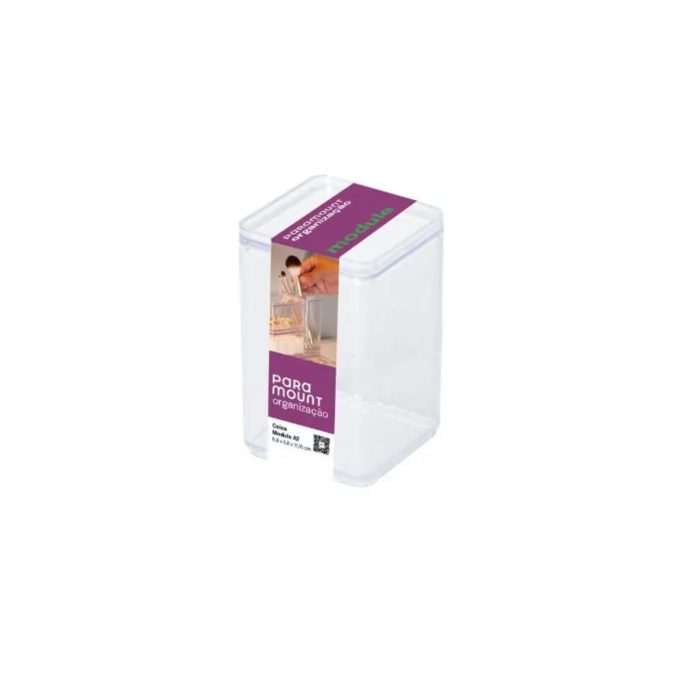 PARAMOUNT CAJA ORGANIZADOR ACRILICA CON TAPA 6.8x6.8x11
