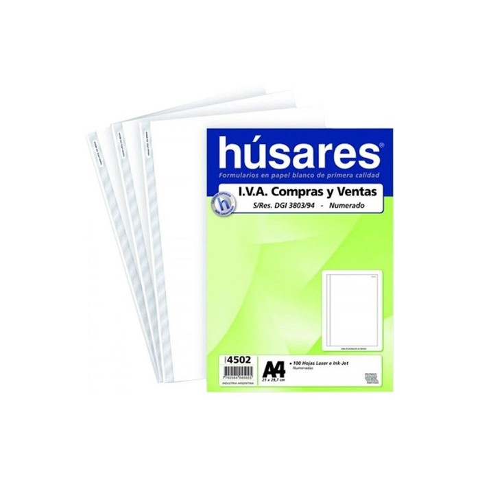 RESMA HUSARES A4 IVA 1-100...